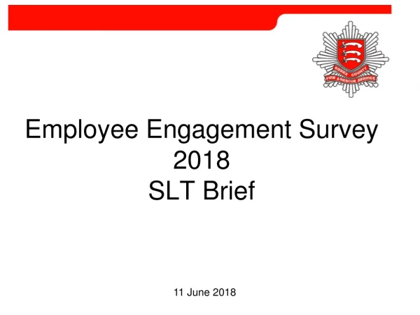 Employee Engagement Survey 2018 SLT Brief
