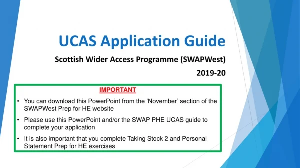 UCAS Application Guide