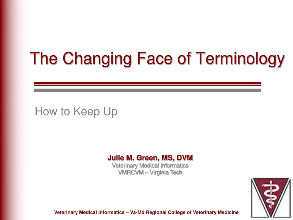 the changing face of terminology