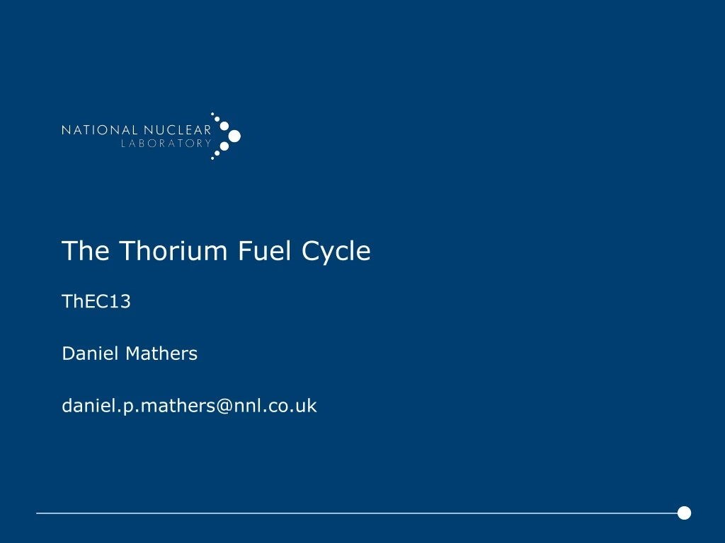 the thorium fuel cycle