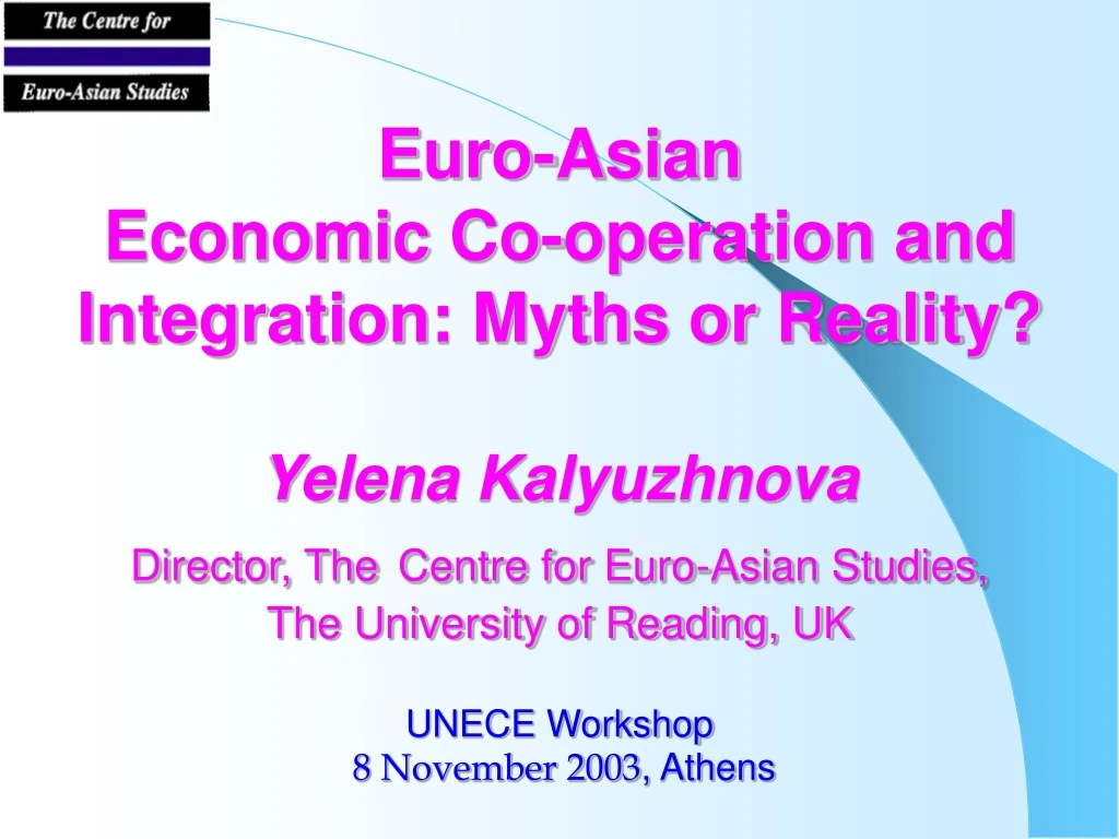 euro asian economic co operation and integration