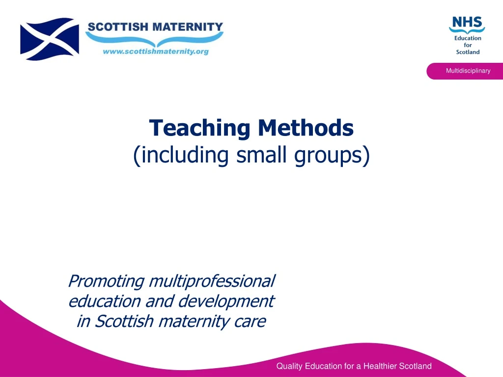 teaching methods including small groups