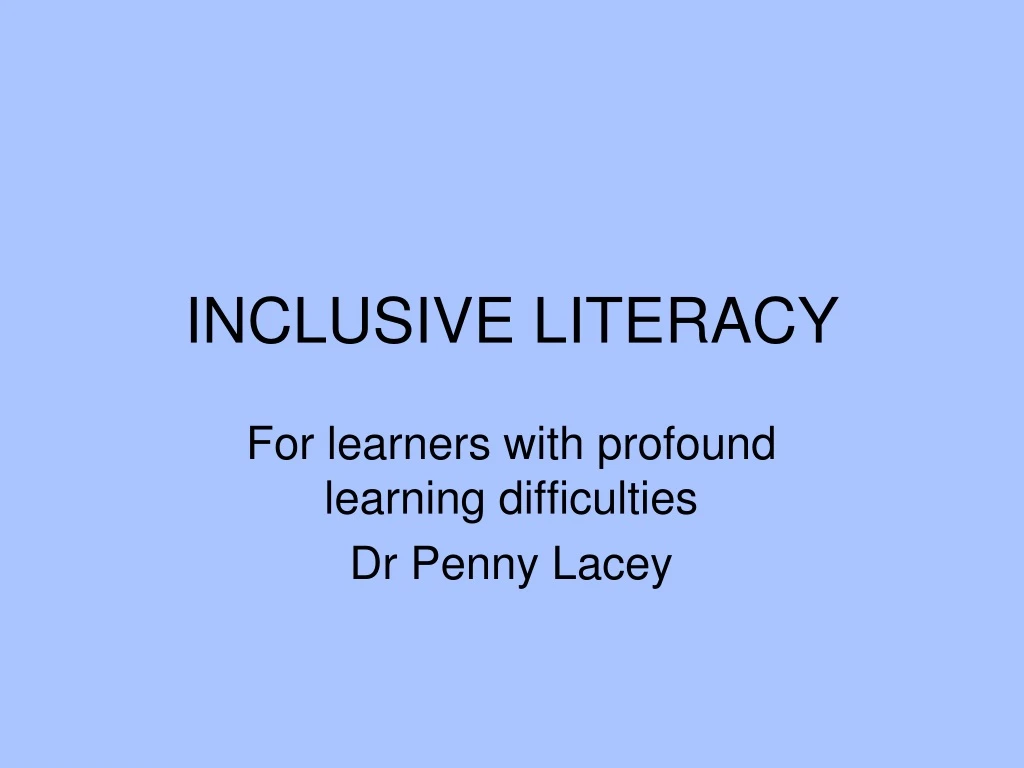 inclusive literacy