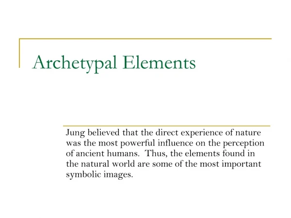 Archetypal Elements