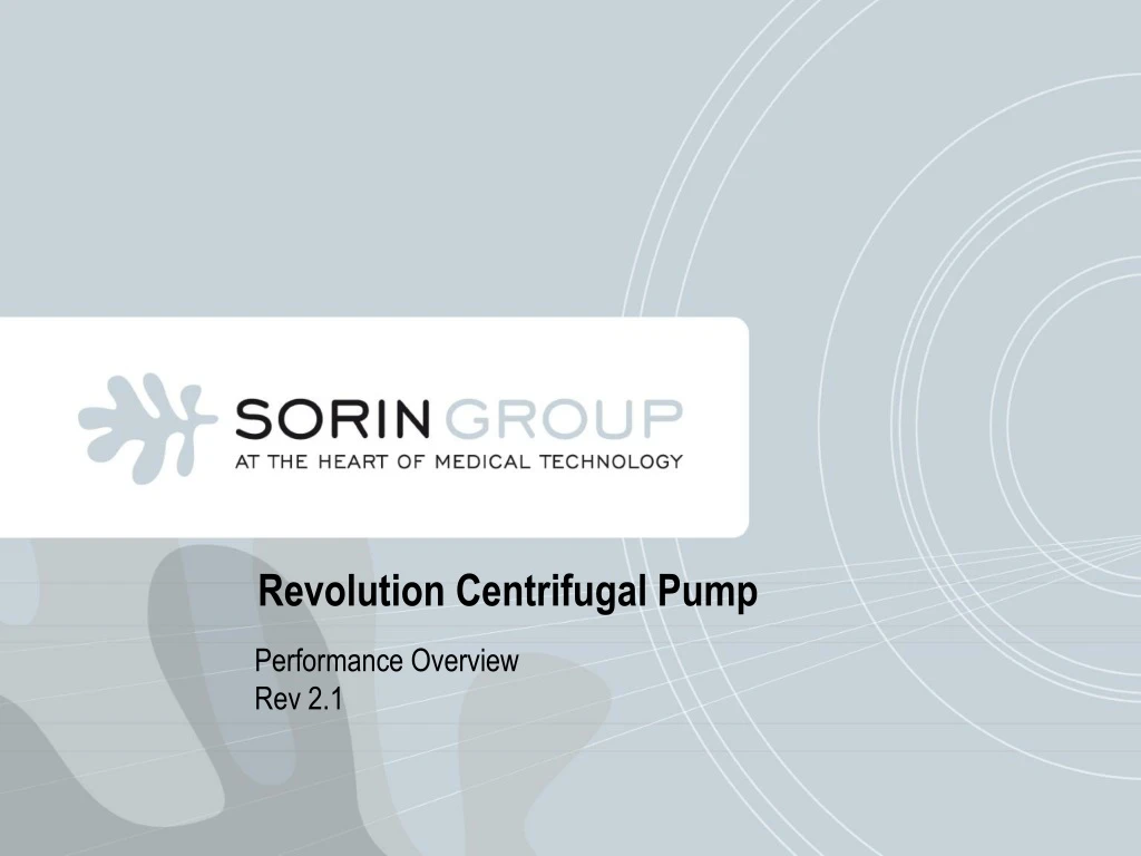 revolution centrifugal pump