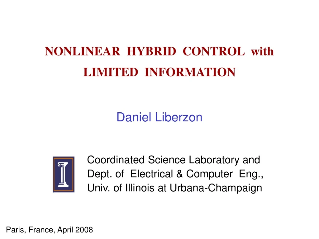 nonlinear hybrid control with limited information
