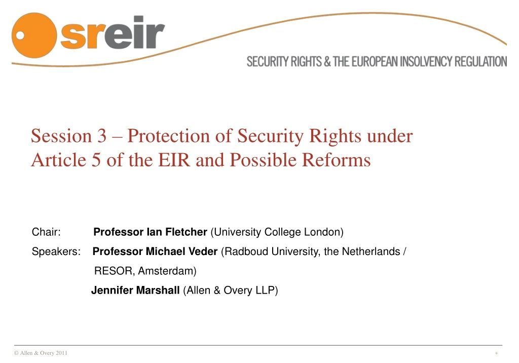 session 3 protection of security rights under