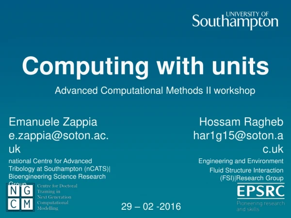 Computing with units