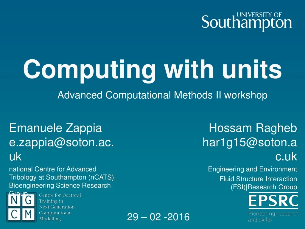 computing with units