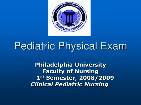 Pediatric Physical Exam