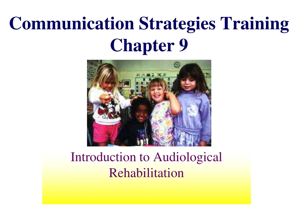 communication strategies training chapter 9