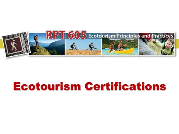 Ecotourism Certifications