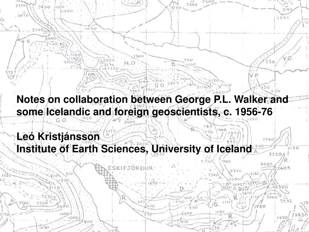 notes on collaboration between george p l walker