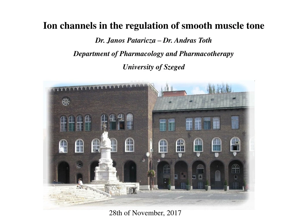 ion channels in the regulation of smooth muscle