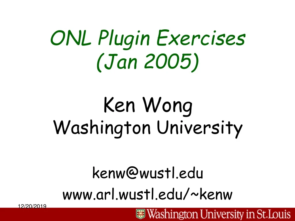 onl plugin exercises jan 2005