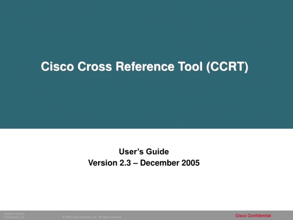 Cisco Cross Reference Tool (CCRT)