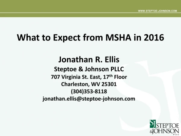 What to Expect from MSHA in 2016