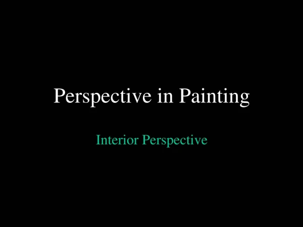 Perspective in Painting