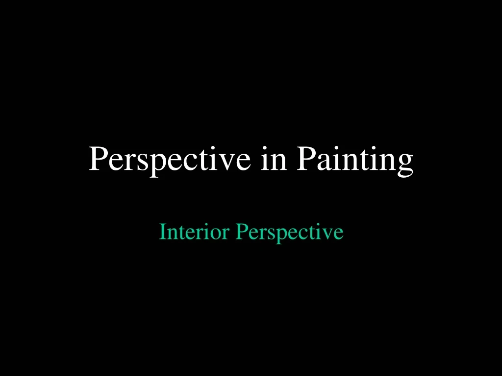 perspective in painting