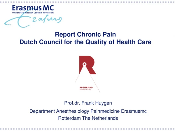 Report Chronic Pain  Dutch Council for the Quality of Health Care
