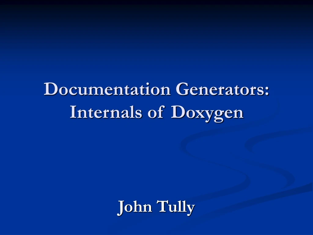documentation generators internals of doxygen