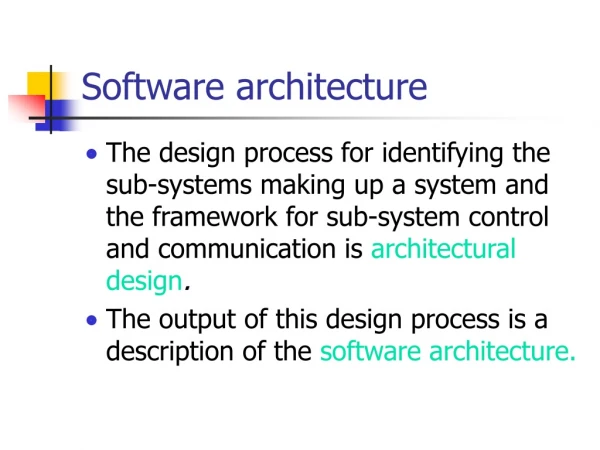 Software architecture