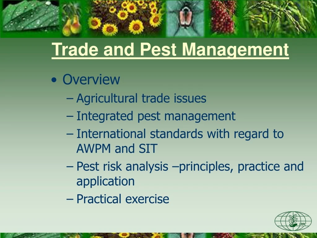 trade and pest management