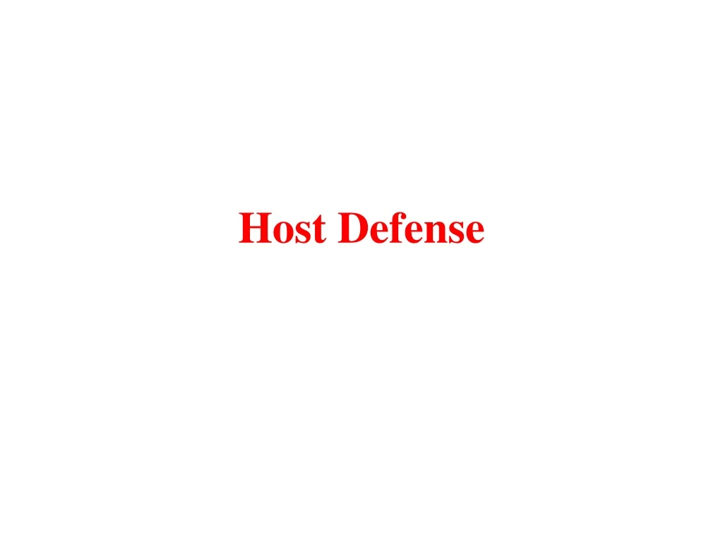 host defense