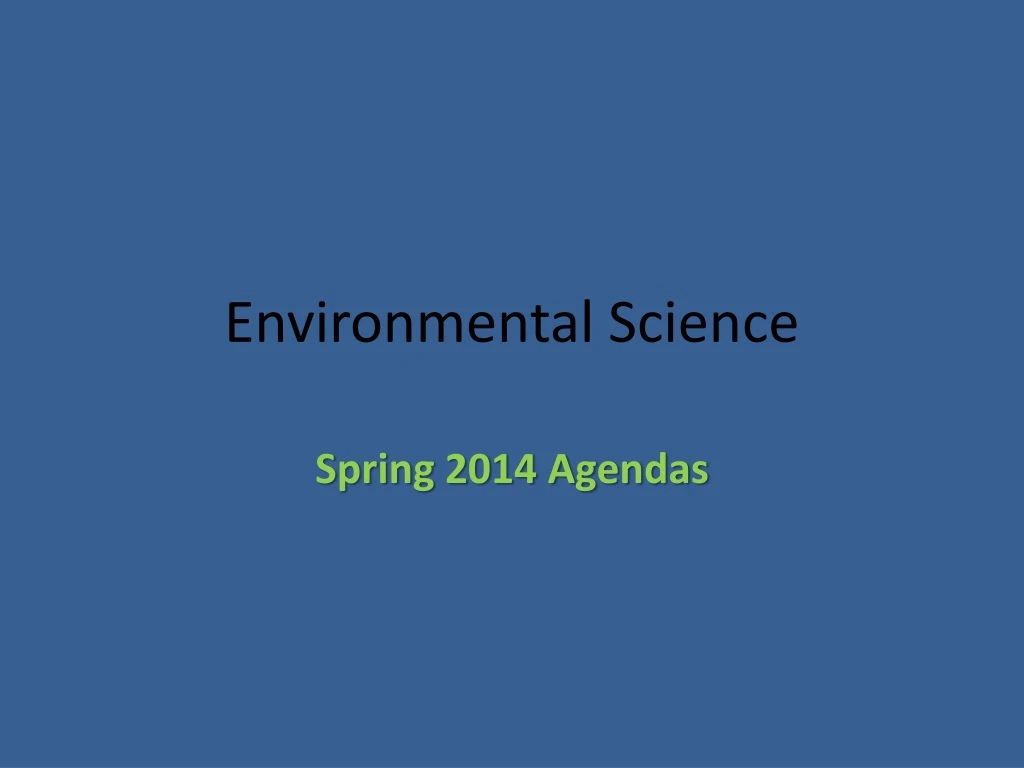 environmental science