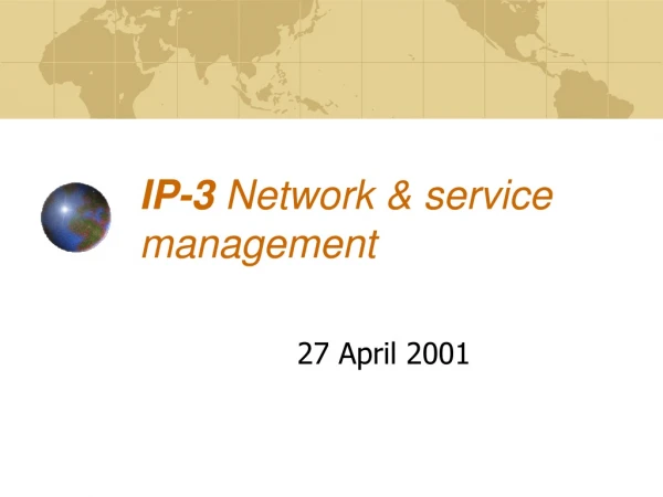 IP-3  Network &amp; service management