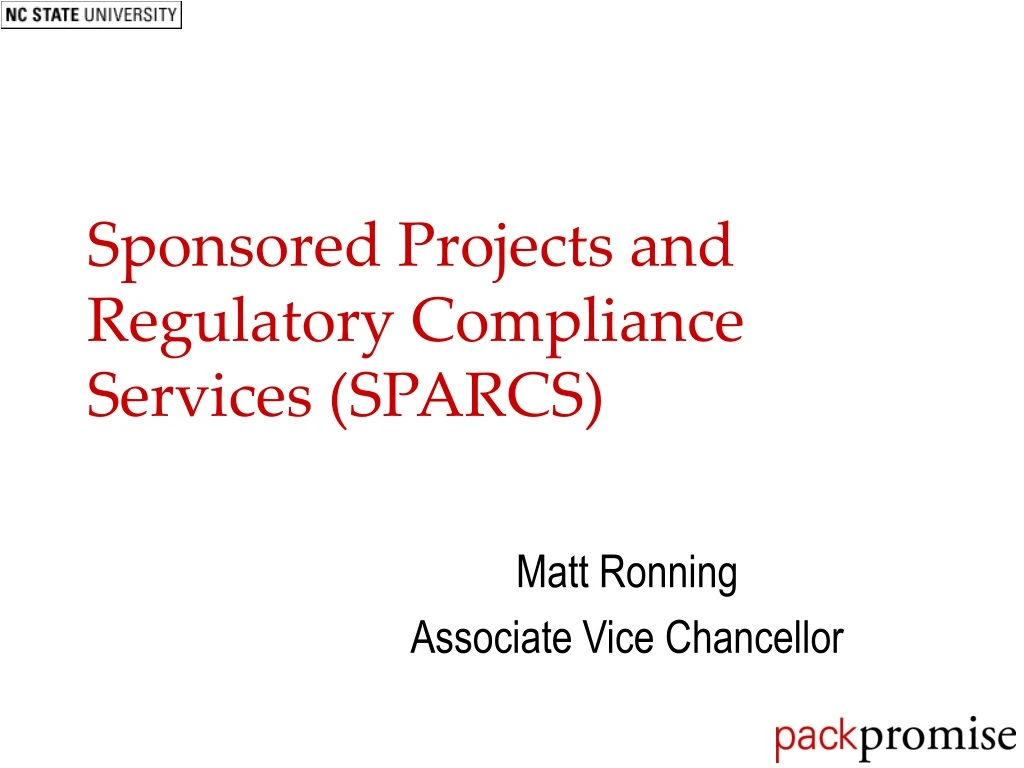 sponsored projects and regulatory compliance services sparcs