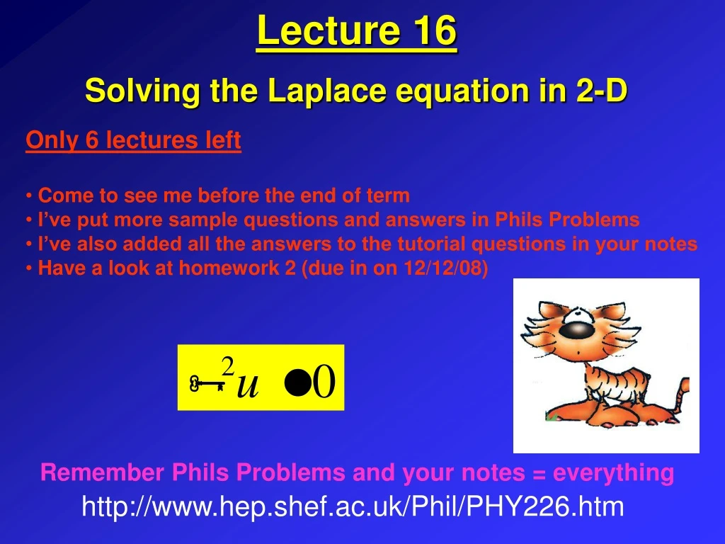 lecture 16 solving the laplace equation in 2 d