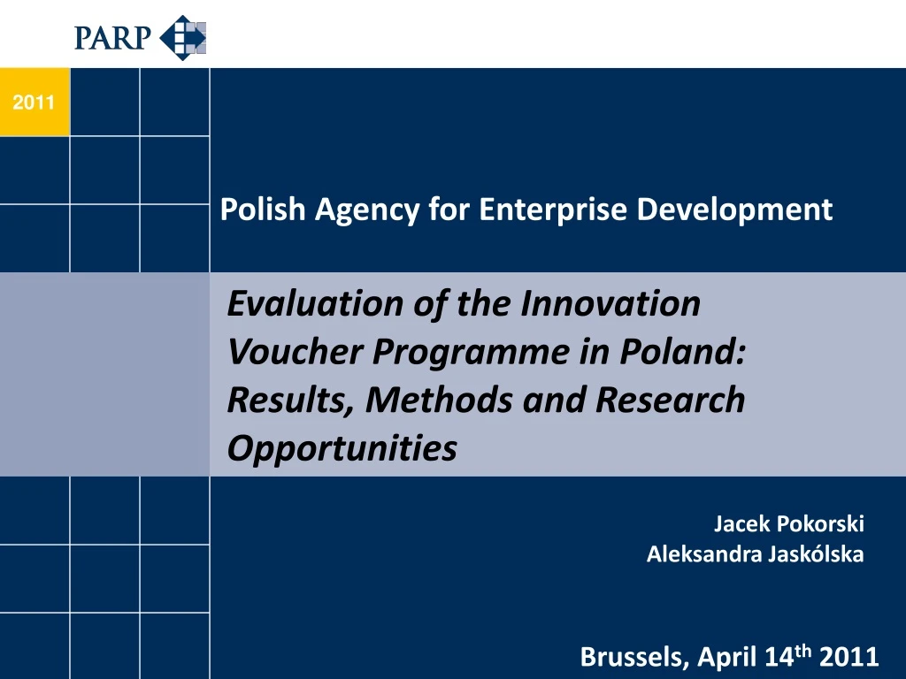 evaluation of the innovation voucher programme in poland results methods and research opportunities