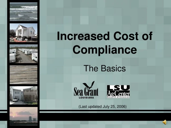 Increased Cost of Compliance  The Basics