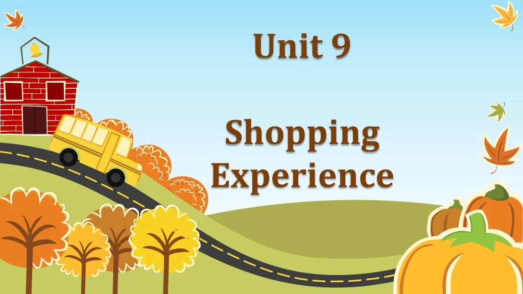 unit 9 shopping experience
