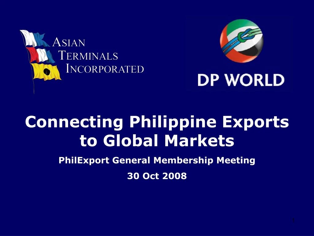 connecting philippine exports to global markets