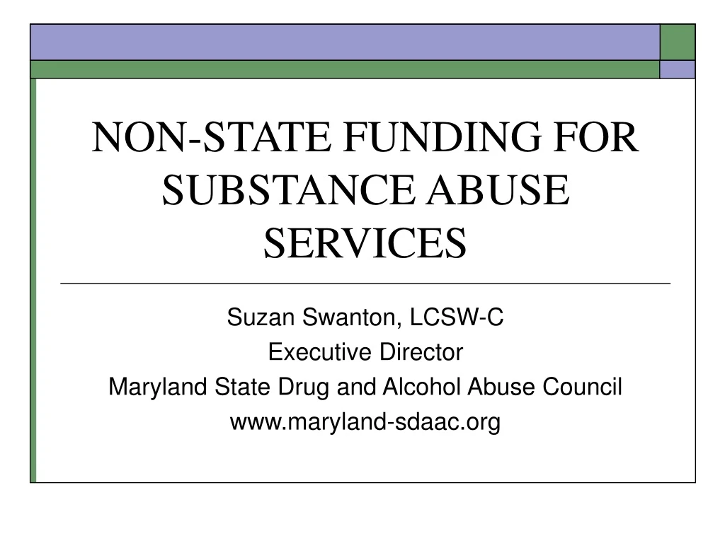non state funding for substance abuse services