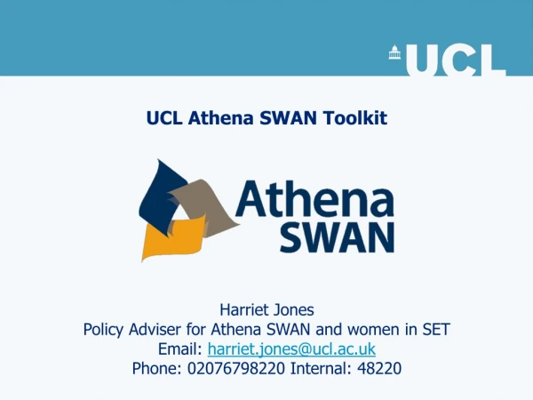 UCL Athena SWAN Toolkit