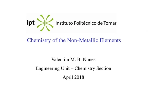 Chemistry of the Non-Metallic Elements