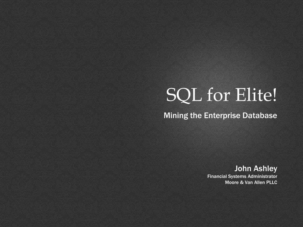 sql for elite