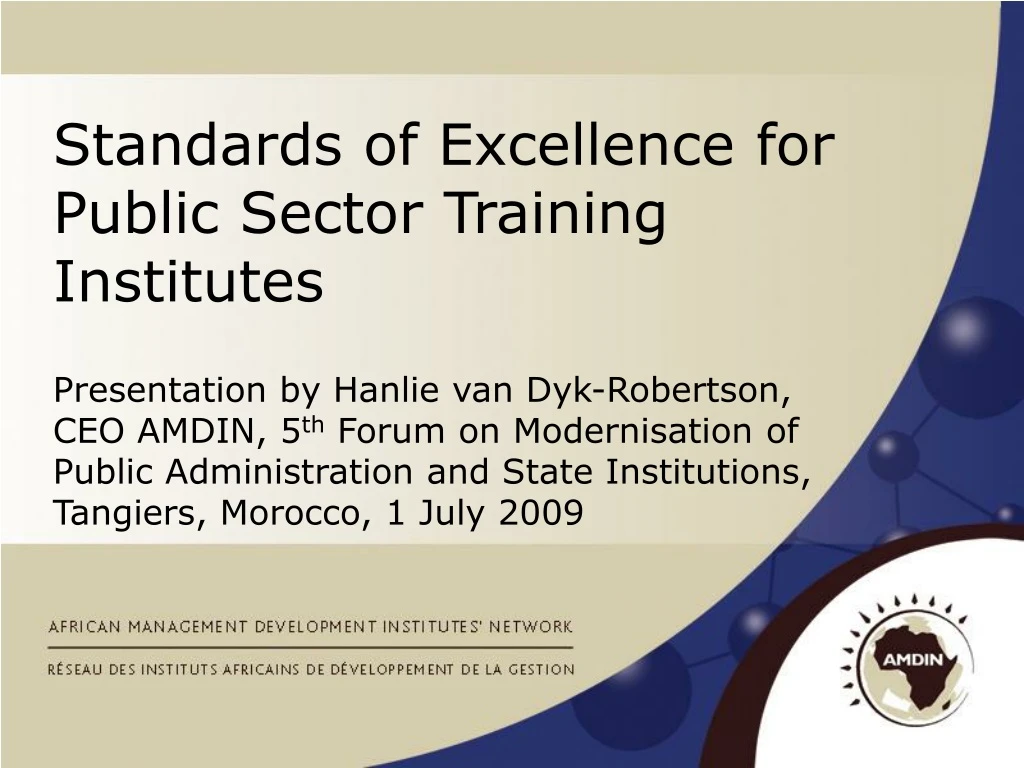 standards of excellence for public sector