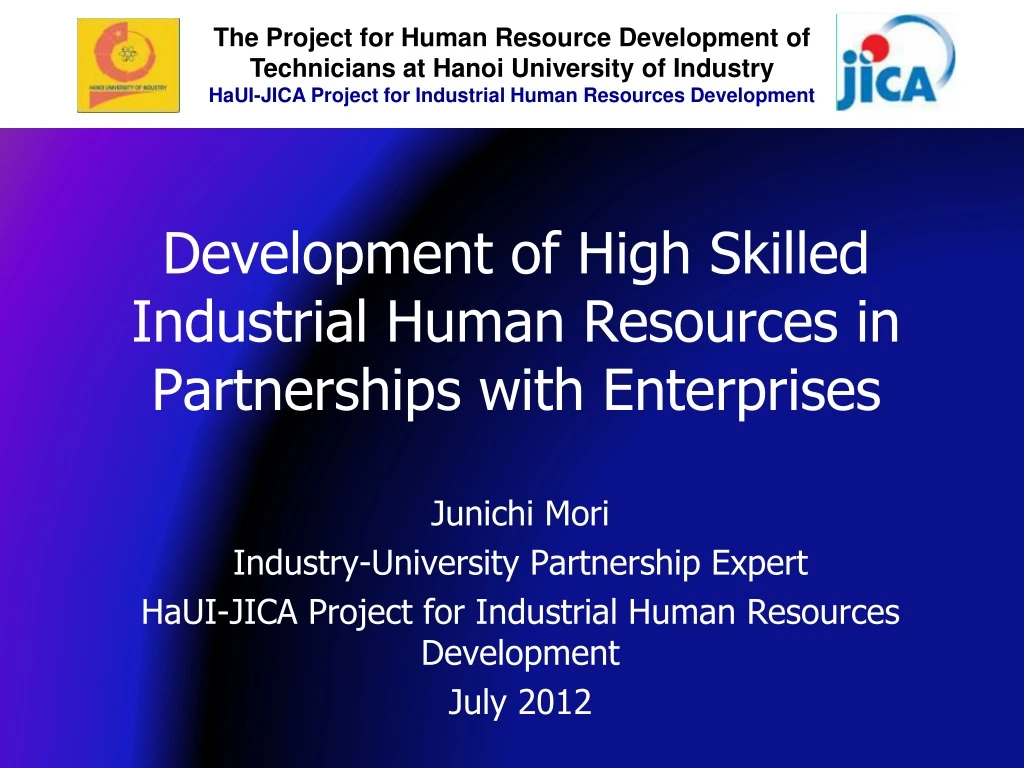 development of high skilled industrial human resources in partnerships with enterprises