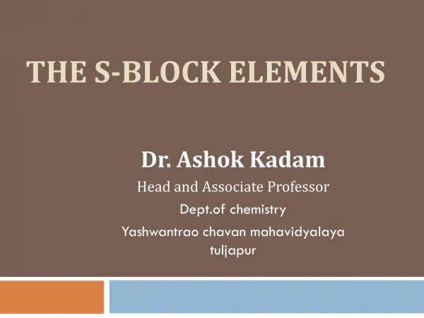 The s-Block Elements
