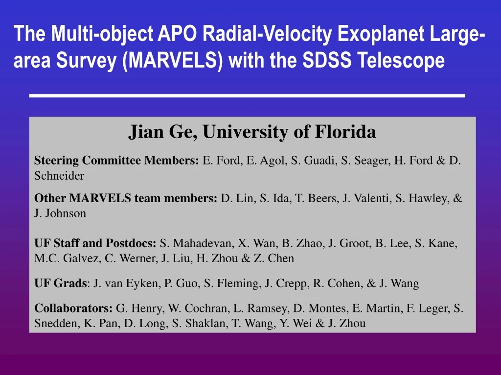 the multi object apo radial velocity exoplanet