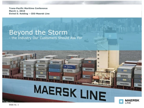 Beyond the Storm - the Industry Our Customers Should Ask For
