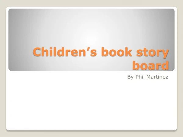 Children’s book story board
