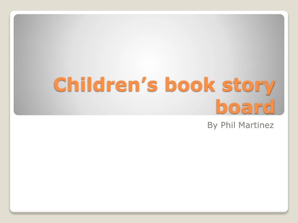 children s book story board