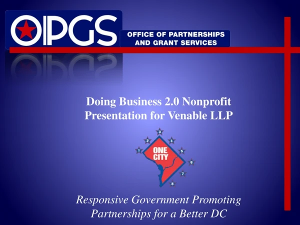 Doing Business 2.0 Nonprofit  Presentation for Venable LLP