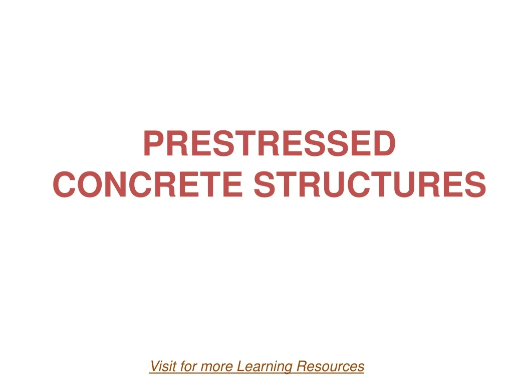 prestressed concrete structures