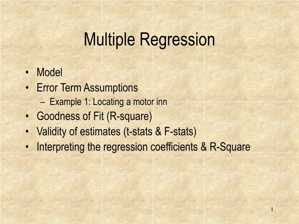 multiple regression